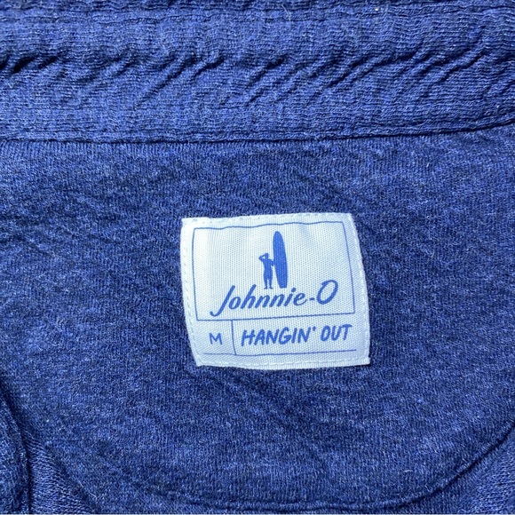 johnnie-O Alwin Ripple Knit Polo Sweater - JMPL100060 - Navy - Size: M - Picture 2 of 5